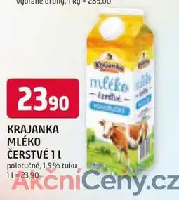Trefa KRAJANKA MLÉKO ČERSTVÉ 1L polotučné, 1,5% tuku nabídka