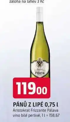 Trefa PÁNŮ Z LIPÉ 0,75l nabídka