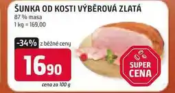 Trefa ŠUNKA OD KOSTI VÝBĚROVÁ ZLATÁ 87% masa 100 g nabídka