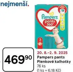 Tesco Pampers pants Plenkové kalhotky, 76 ks nabídka