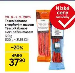 Tesco Tesco Kabanos s vepřovým masem, 120 g nabídka