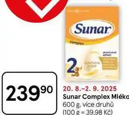 Tesco Sunar Complex Mléka, 600 g, více druhů nabídka