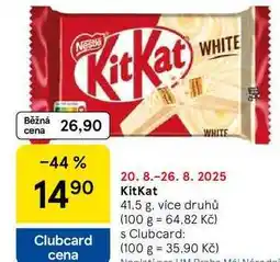 Tesco KitKat, 41.5 g, více druhů nabídka