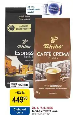 Tesco Tchibo Zrnková káva, 1 kg, více druhů nabídka