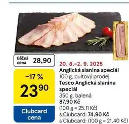 Tesco Anglická slanina speciál, 100 g nabídka