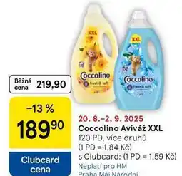 Tesco Coccolino Aviváž XXL, 120 PD, více druhů nabídka