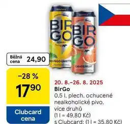 Tesco BirGo plech, 0,5 l nabídka