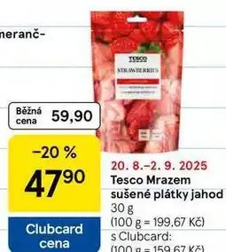 Tesco Tesco Mrazem sušené plátky jahod, 30 g nabídka