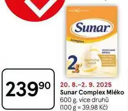 Tesco Sunar Complex Mléko, 600 g, více druhů nabídka