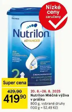 Tesco Nutrilon Mléčná výživa v prášku, 800 g nabídka