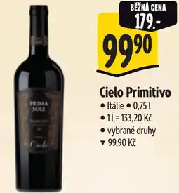 Albert Cielo Primitivo nabídka