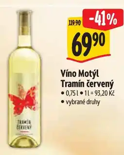 Albert Víno Motýl Tramín červený nabídka
