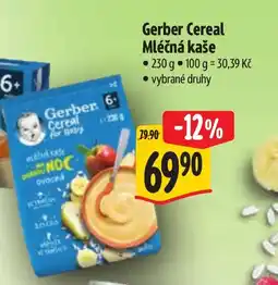 Albert Gerber Cereal Mléčná kaše nabídka