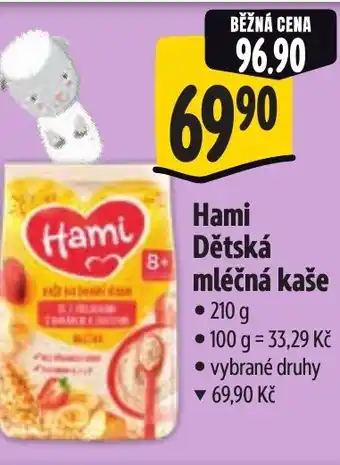 Albert Hami Dětská mléčná kaše nabídka