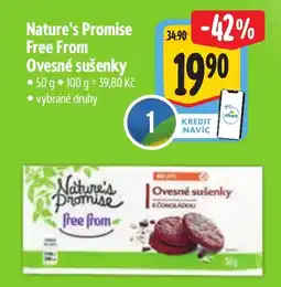 Albert Nature's Promise Free From Ovesné sušenky nabídka