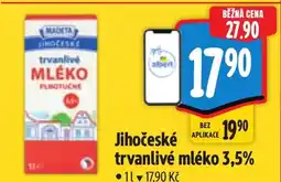 Albert Madeta Jihočeské trvanlivé mléko 3,5% nabídka