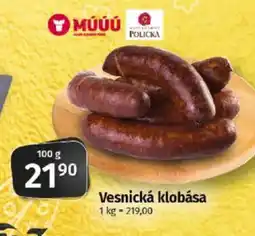 Coop Vesnická klobása nabídka