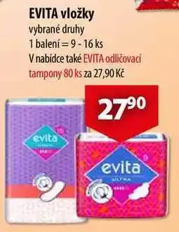 CBA EVITA vložky, 9-16 ks nabídka