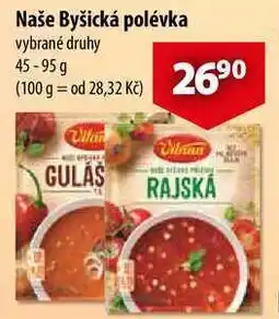 CBA Naše Byšická polévka, 45-95 g nabídka
