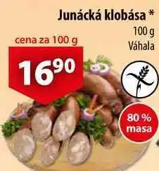 CBA Junácká klobása, 100 g nabídka