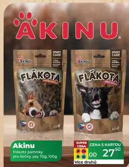 Tamda Foods Akinu Flákota pamlsky pro kočky, psy 70g, 100g nabídka