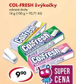 CBA COL-FRESH žvýkačky, 14 g nabídka