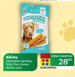 Tamda Foods Akinu Dentastar pamlsky 180g 7ks crosses dental care nabídka