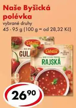 CBA Naše Byšická polévka, 45-95 g nabídka