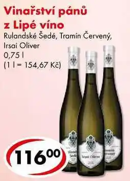 CBA Vinařství pánů z Lipé víno, 0,75 l nabídka