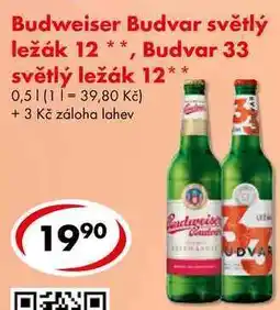 CBA Budweiser Budvar světlý ležák 12, 0,5 l nabídka