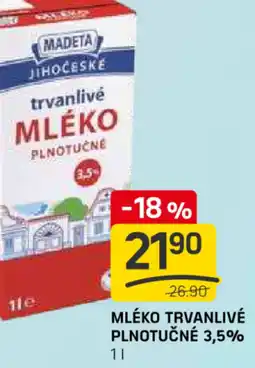 Flop Madeta Mléko trvanlivé plnotučné 3,5% nabídka