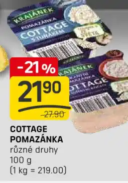 Flop Cottage pomazánka nabídka