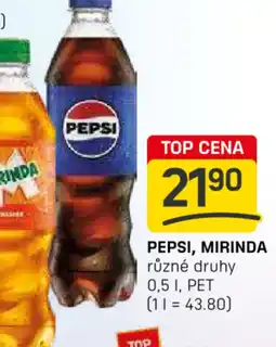 Flop PEPSI, MIRINDA nabídka