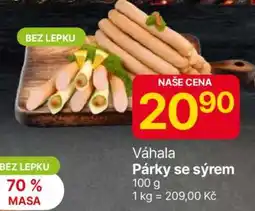Hruška Váhala Párečky se sýrem nabídka
