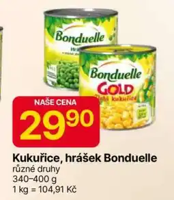 Hruška Kukuřice, hrášek Bonduelle nabídka