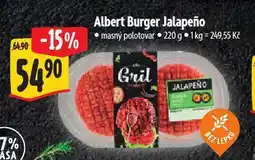 Albert Hovězí burger jalapeňo nabídka
