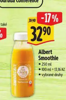 Albert Smoothie nabídka
