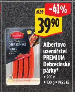 Albert Debrecínské párky nabídka