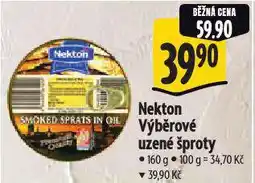 Albert Nekton výběrové šproty uzené v oleji nabídka