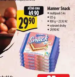 Albert Manner snack nabídka