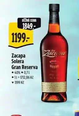 Albert Zacapa solera gran reserva nabídka