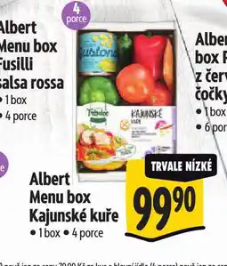 Albert Menu box kajunské kuře nabídka