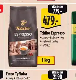 Albert Tchibo espresso zrnková káva nabídka