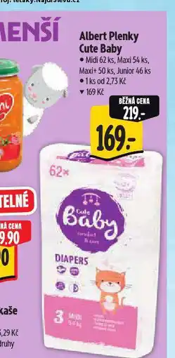 Albert Cute baby dětské plenky nabídka