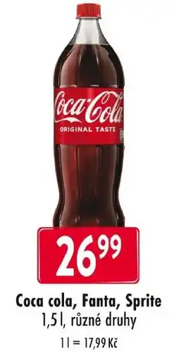 Qanto Coca cola, Fanta, Sprite nabídka
