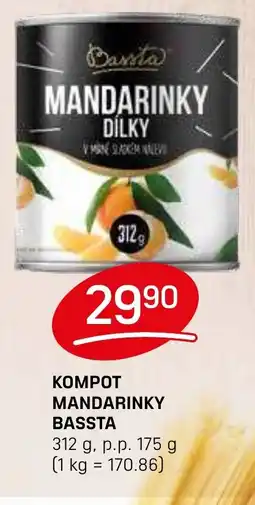 Flop Bassta Kompot mandarinky nabídka