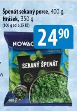 Bala NOWACO Špenát sekaný porce, Hrášek nabídka