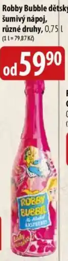Bala Robby Bubble dětský šumivý nápoj nabídka