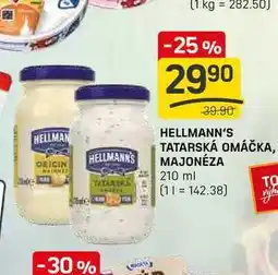 Flop HELLMANN'S TATARSKÁ OMÁČKA, MAJONÉZA 210ml nabídka