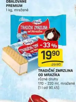 Flop TRADIČNÍ ZMRZLINA OD MRAZÍKA různé druhy 170 -220 ml nabídka